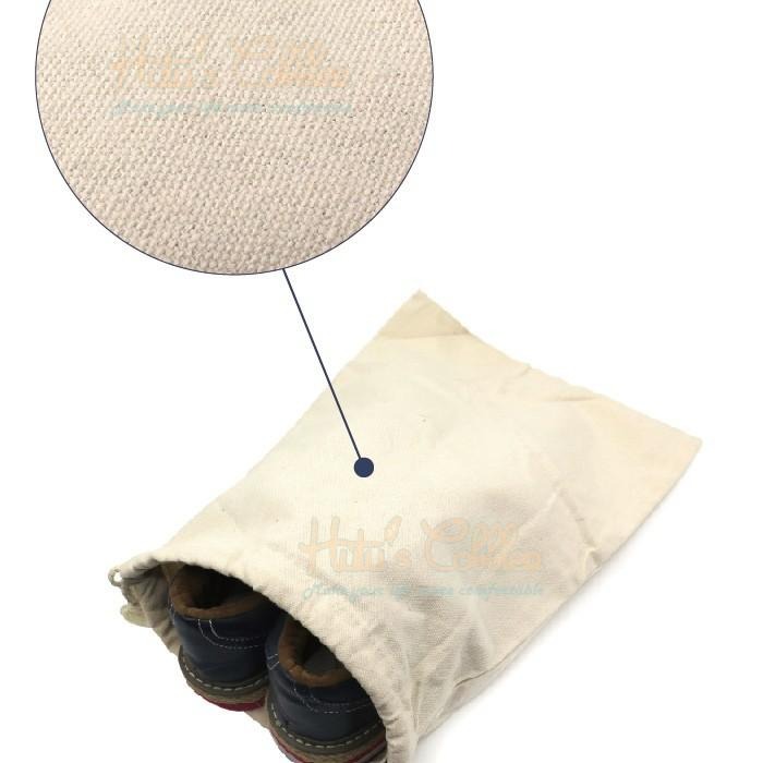 糊塗鞋匠 優質鞋材 G117 帆布收納鞋袋 加厚帆布材質 抽繩 收納 環保-細節圖6