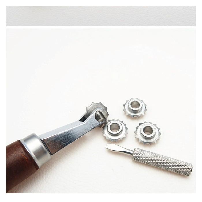 ○糊塗鞋匠○ 優質鞋材 N239 可調式皮革間距輪 皮革打孔輪 美式間距輪 DIY手工皮藝工具 劃線輪 描點距輪-細節圖8