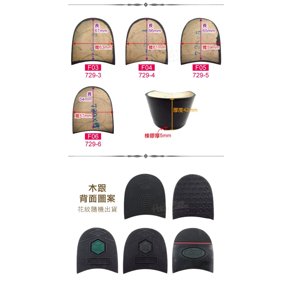 糊塗鞋匠 優質鞋材 N14 皮鞋木跟 1雙 木跟底 木鞋跟 真皮鞋後跟-細節圖6