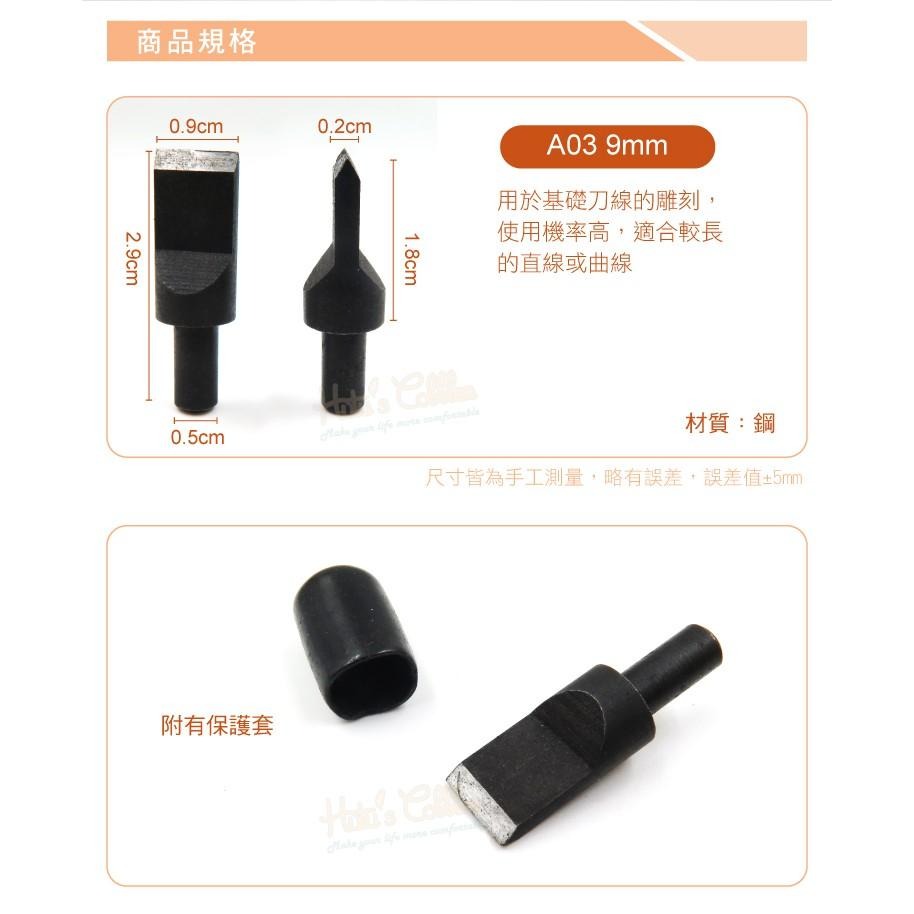 糊塗鞋匠 優質鞋材 N294 旋轉雕刻刀刀頭 1個 鋼製雕刻刀刀頭 皮革皮雕工具 鋼鐵刀頭-細節圖3