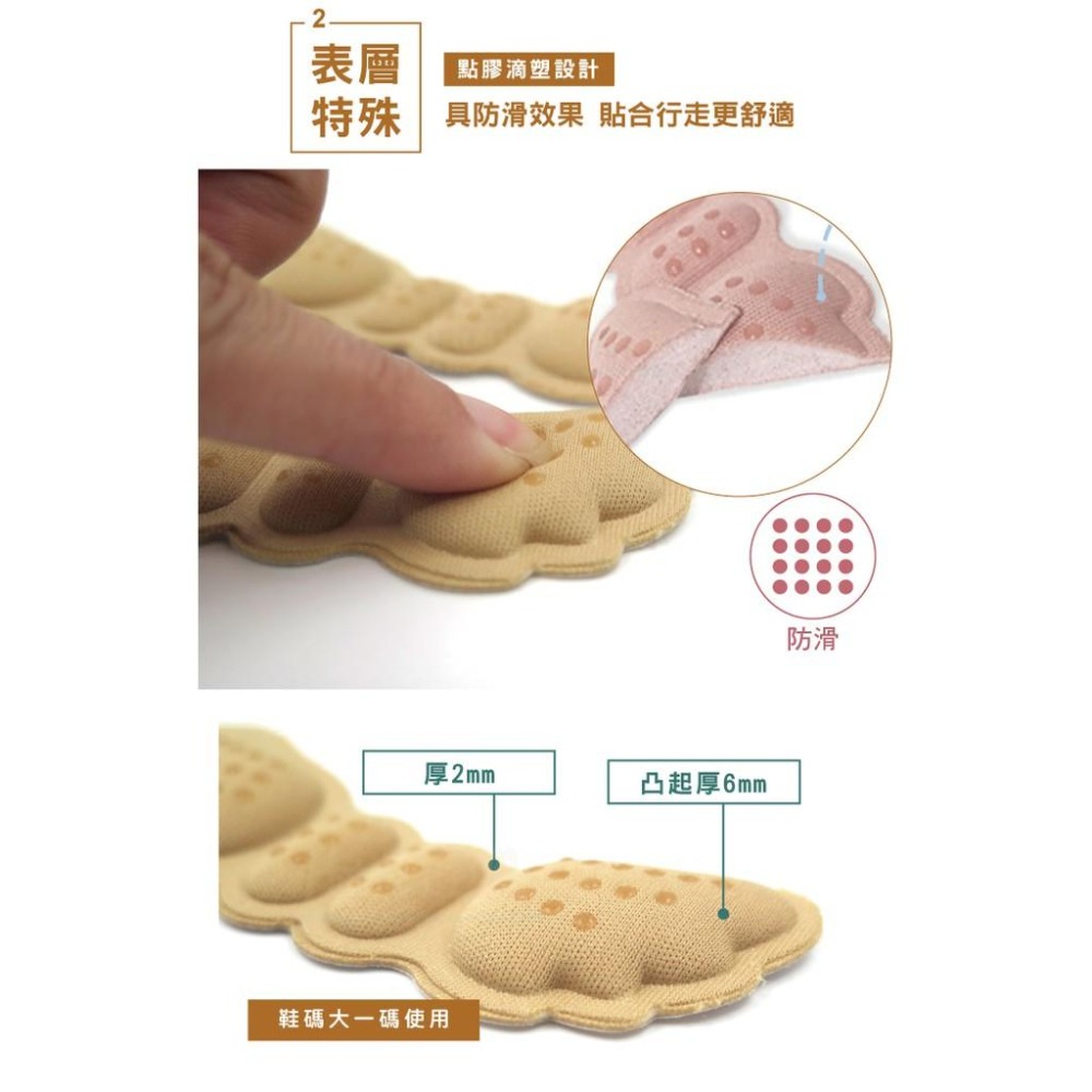 糊塗鞋匠 優質鞋材 F39 6mm海棉翅膀後跟貼 1雙 隨意貼 天使翅膀 防磨貼 防滑舒適 另有3mm-細節圖5