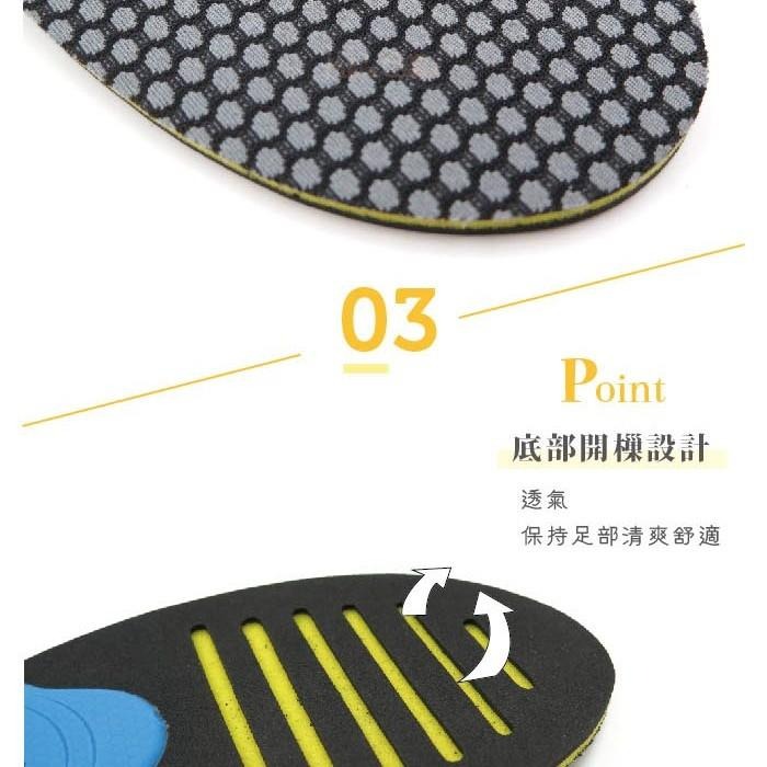 糊塗鞋匠 優質鞋材 C192 網布足弓運動鞋墊 1雙 足弓支撐 運動鞋墊 減震緩壓-細節圖5