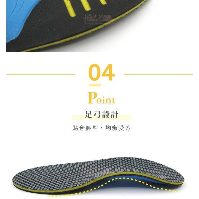 糊塗鞋匠 優質鞋材 C192 網布足弓運動鞋墊 1雙 足弓支撐 運動鞋墊 減震緩壓-細節圖6