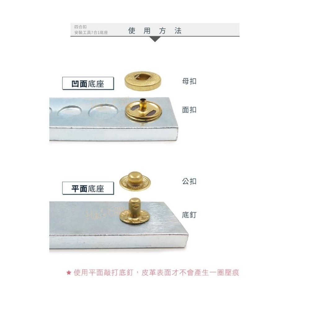 糊塗鞋匠 優質鞋材 N303 四合扣安裝工具七合一底座  1個 七合一通用底座-細節圖7