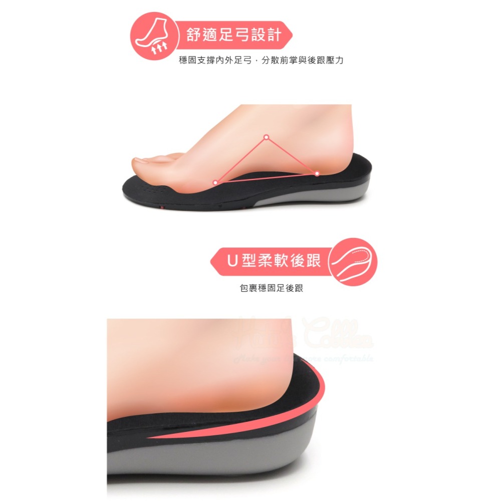 糊塗鞋匠 優質鞋材 C198 TPE足弓減震鞋墊 1雙 TPE加厚 緩震 透氣 舒適 足弓支撐-細節圖6