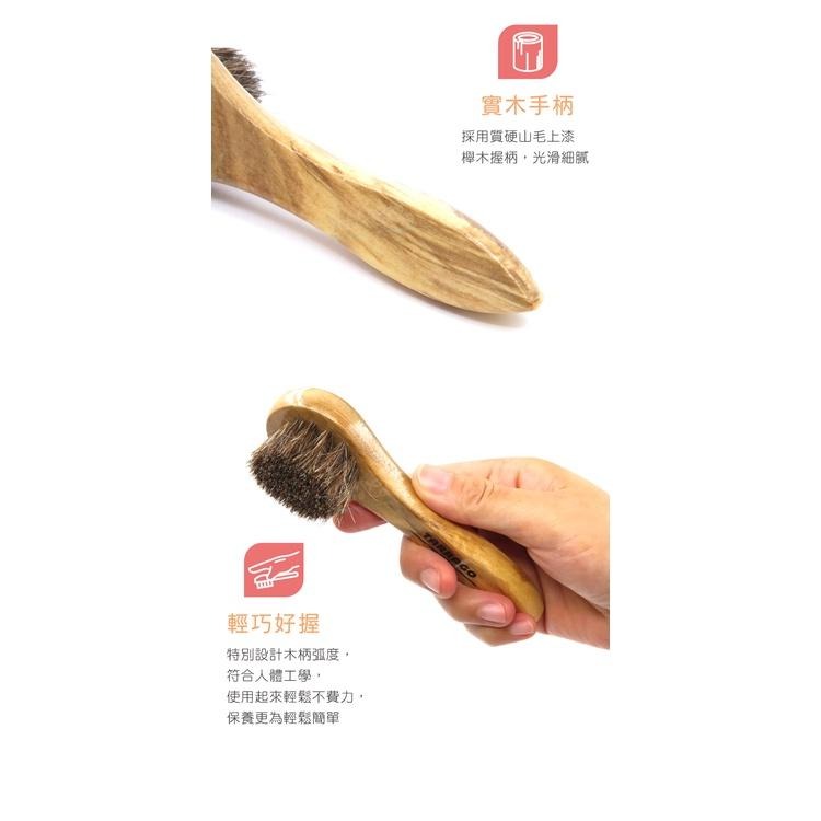 糊塗鞋匠 優質鞋材 P126 西班牙TARRAGO圓柄多用途刷 1支 手柄馬鬃毛刷 帶柄馬毛刷 馬鬃鞋油刷-細節圖7