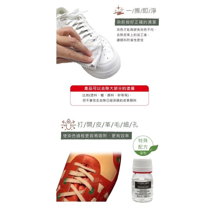 糊塗鞋匠 優質鞋材 K35 西班牙TARRAGO運動鞋用染前清潔液25ml 1罐 運動鞋染色前清潔液 皮革染色前置清潔劑-細節圖5