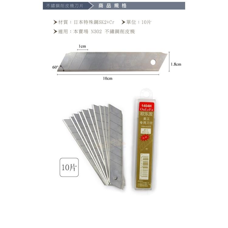 糊塗鞋匠 優質鞋材 N312 不鏽鋼削皮機刀片10片 N302的刀片 皮革削薄刀片 削皮刀片 美工刀片 工藝刀 工作刀-細節圖3