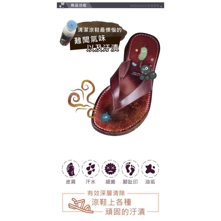 糊塗鞋匠 優質鞋材 K165 西班牙TARRAGO涼鞋清潔劑75ml 1瓶 拖鞋清潔劑 涼鞋清洗劑 涼鞋髒汙-細節圖4