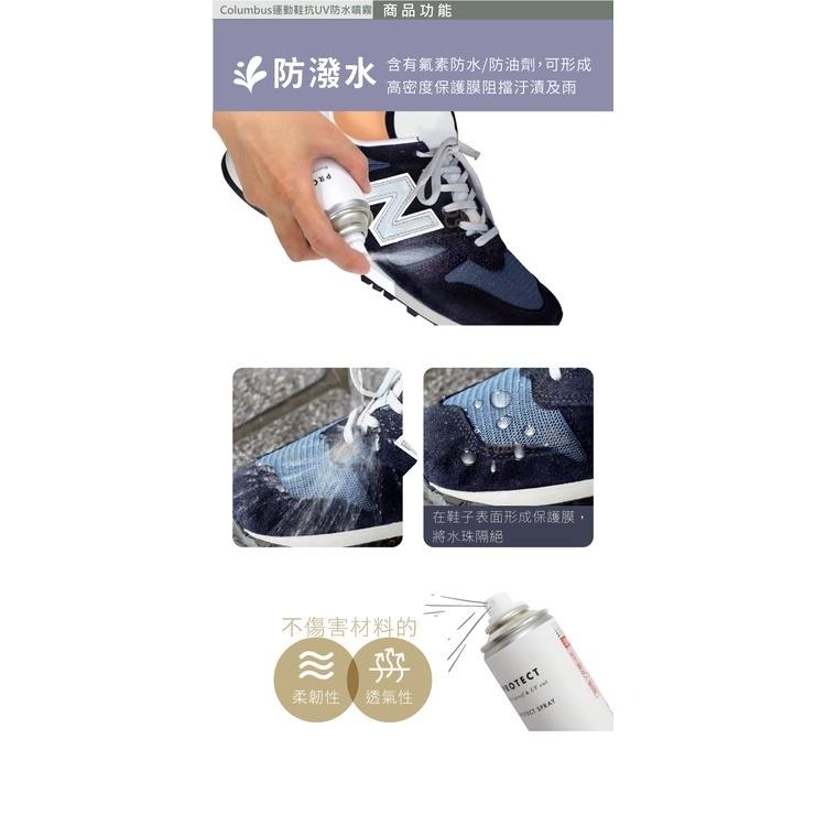 糊塗鞋匠 優質鞋材 L62 日本Columbus運動鞋抗UV防水噴霧180ml 1罐 運動鞋防水噴霧劑 皮鞋防水噴霧劑-細節圖4