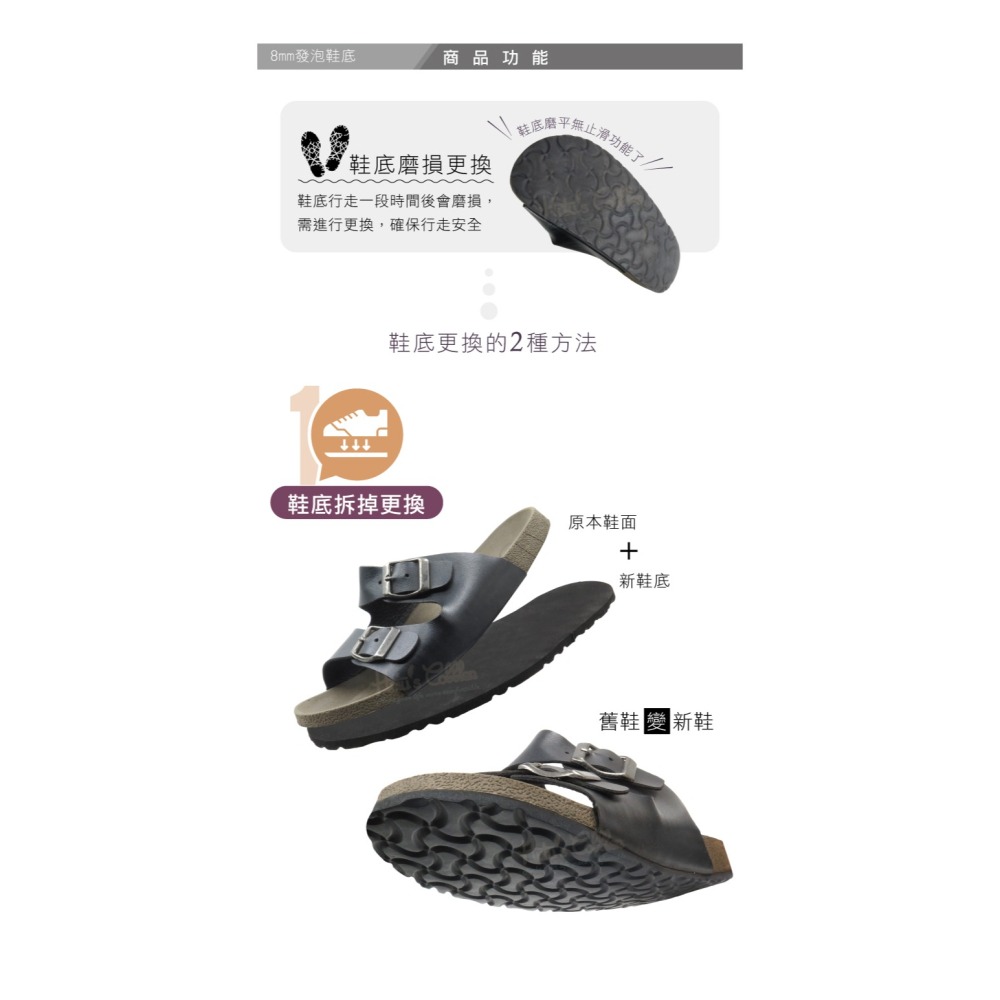 糊塗鞋匠 優質鞋材 N310 8mm發泡鞋底 1雙 郣肯鞋Birkenstock鞋底 橡膠發泡鞋底 發泡大底 橡膠鞋底-細節圖5