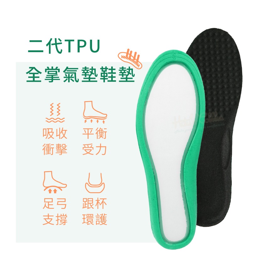 糊塗鞋匠 優質鞋材 C219 二代TPU全掌氣墊鞋墊 1雙 TPU氣墊 減震氣墊 運動鞋墊-細節圖2