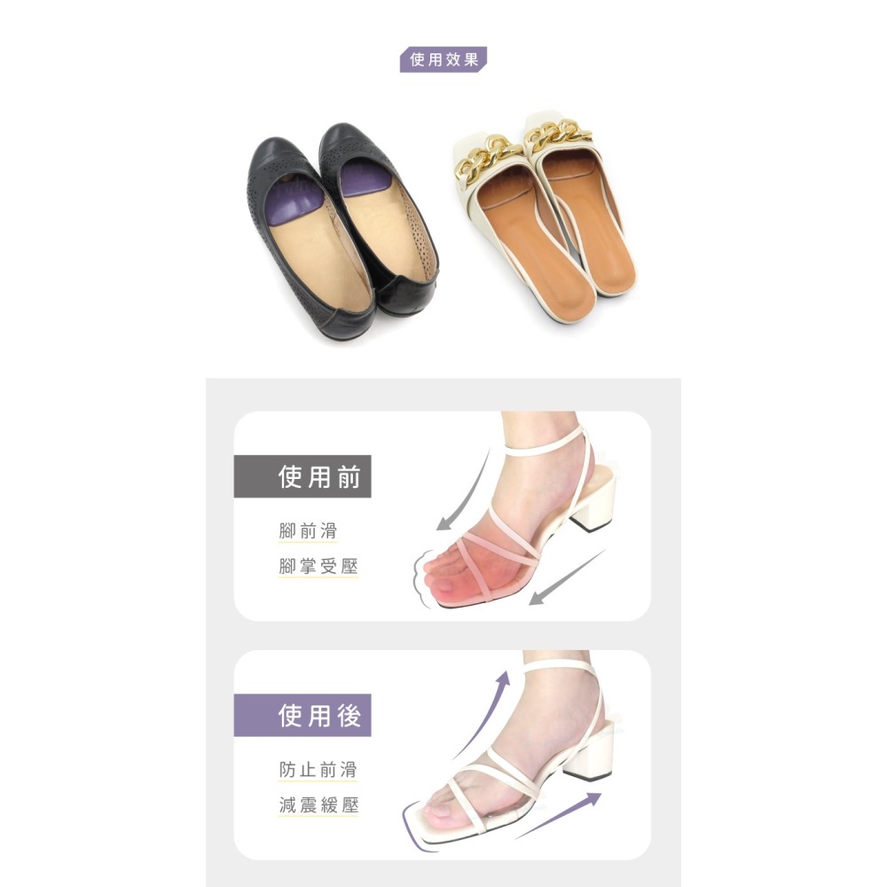 糊塗鞋匠 優質鞋材 D45 2.5mm缺口GEL前掌墊 1雙 矽膠前掌墊 半碼墊 GEL前掌墊 前掌防滑墊-細節圖7