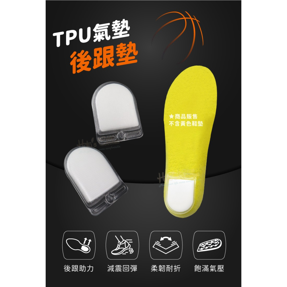 糊塗鞋匠 優質鞋材 E39 TPU氣墊後跟墊 1雙 後跟氣墊 後掌氣墊 減震氣墊 TPU氣墊-細節圖2
