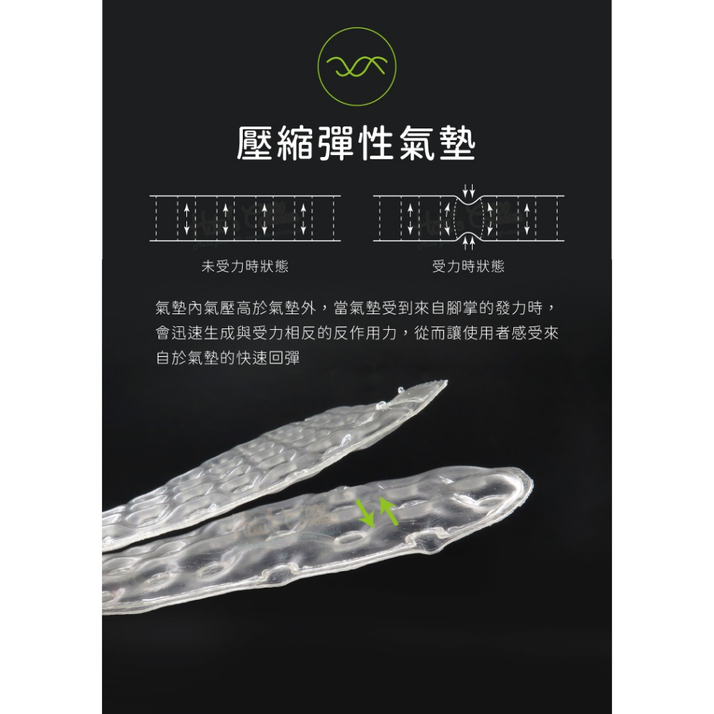 糊塗鞋匠 優質鞋材 C221 氣墊減震七分墊 1雙 七分氣墊 七分鞋墊 氣墊減壓 減壓氣墊-細節圖6