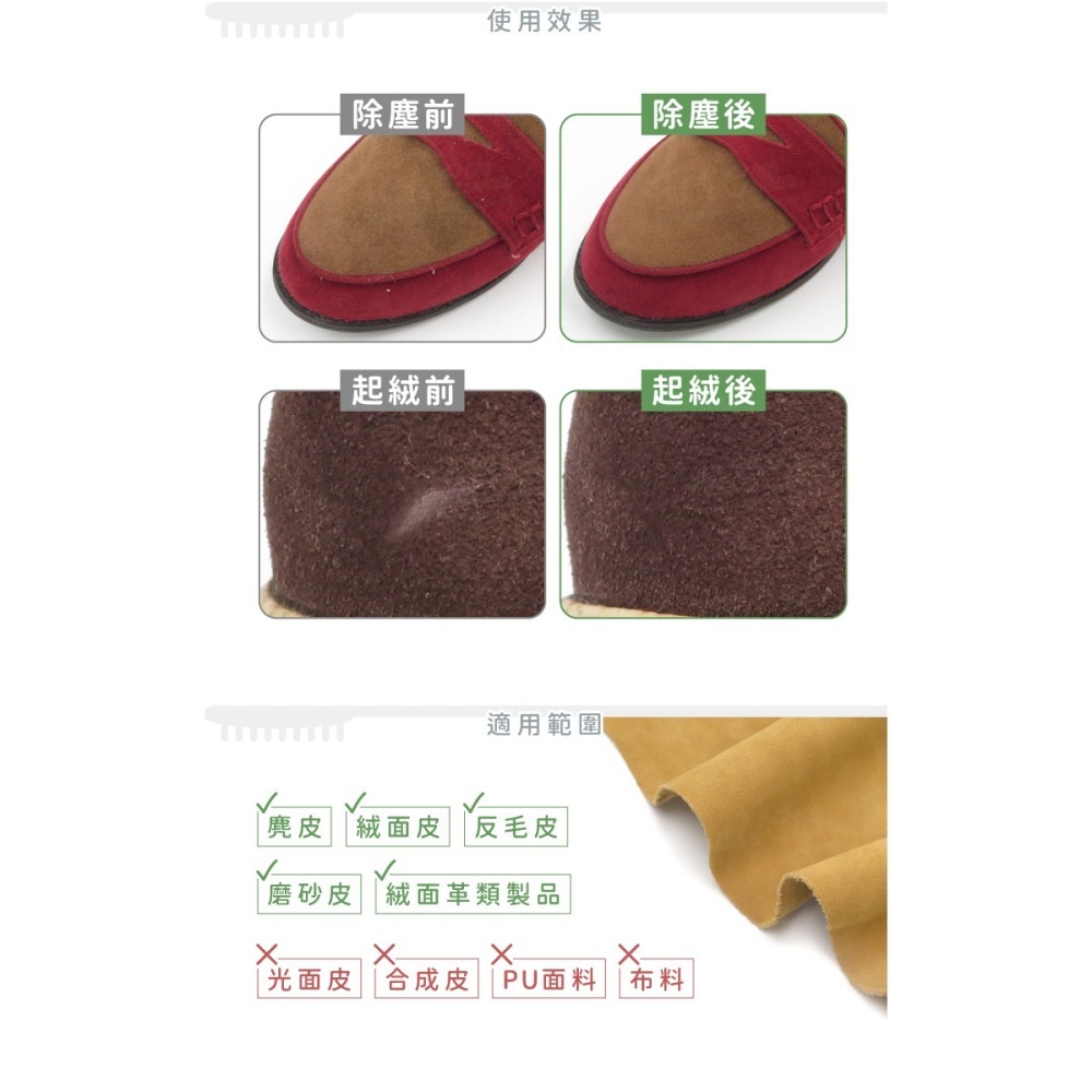 糊塗鞋匠 優質鞋材 P104 弧型把手麂皮刷 1支 多功能麂皮刷 A形灰色絨皮刷 麂皮除塵刷-細節圖7
