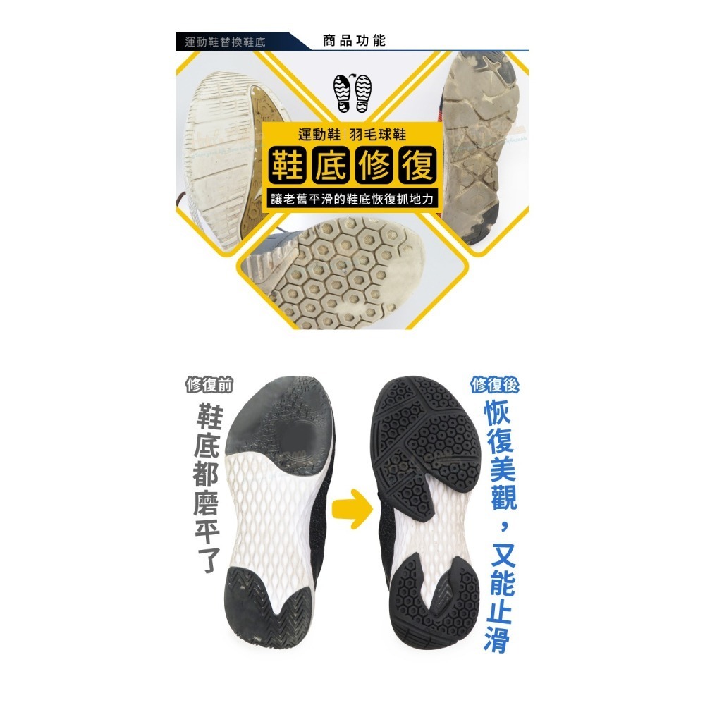 糊塗鞋匠 優質鞋材 N88 運動鞋替換鞋底 1雙 羽毛球鞋替換鞋底 羽球鞋換鞋底 球鞋鞋底修復-細節圖4