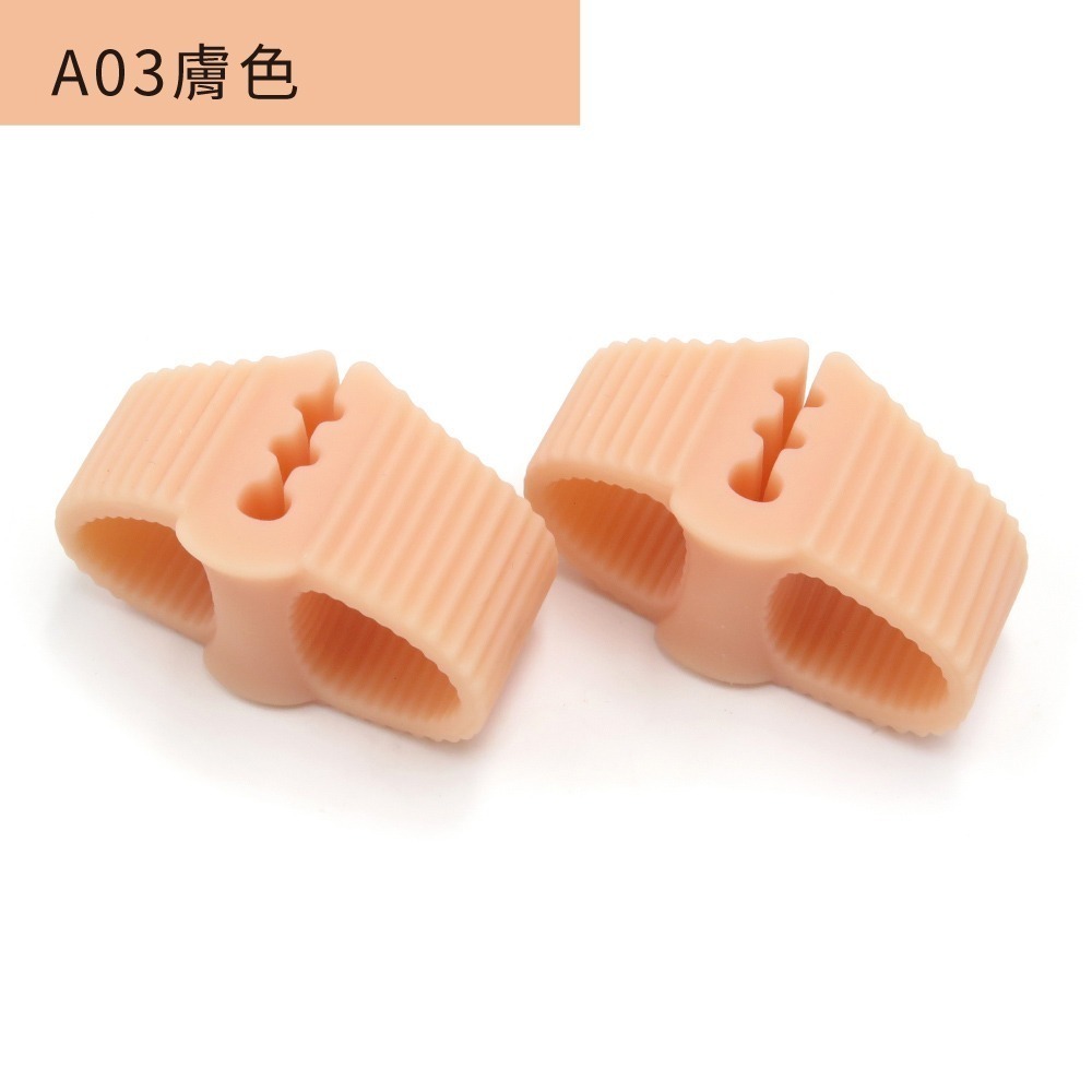 糊塗鞋匠 優質鞋材 J06 雙孔螺紋分趾器 1雙 拇趾套 拇趾保護套 拇趾固定套 夾腳拖防磨-規格圖7