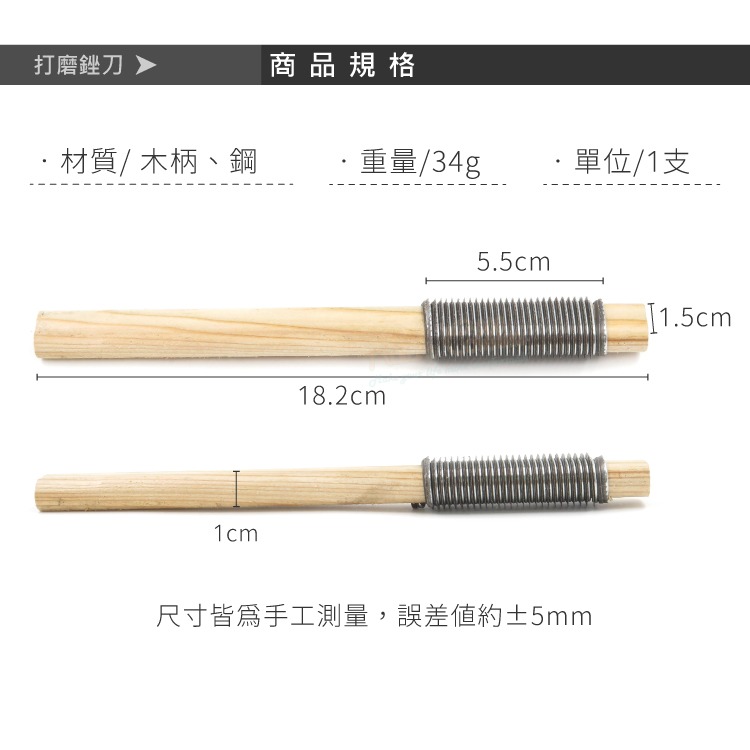 糊塗鞋匠 優質鞋材 N223 打磨銼刀 1支 修鞋銼刀 鞋底打磨工具 車胎輪胎補胎銼刀-細節圖3