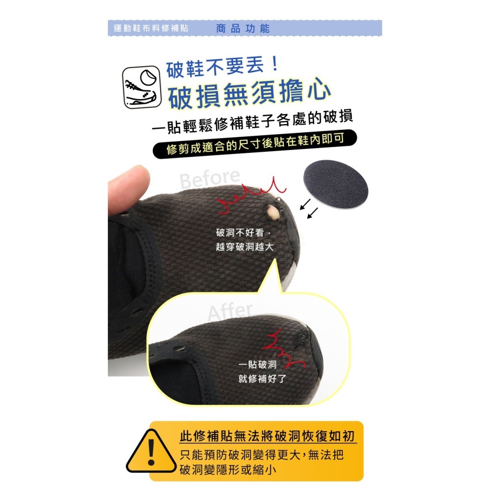 糊塗鞋匠 優質鞋材 G106 運動鞋布料修補貼 1片 鞋內修補貼 運動鞋破洞修補貼-細節圖4