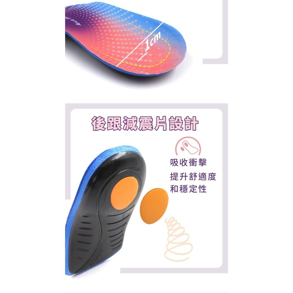 糊塗鞋匠 優質鞋材 C164 Nylon足弓支撐七分墊 1雙 尼龍足弓七分墊 硬式足弓七分墊 EVA鞋墊-細節圖6