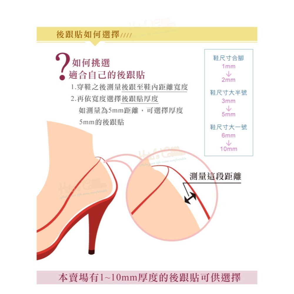 糊塗鞋匠 優質鞋材 F26 6mm海綿後跟貼 1雙 腳後跟貼 防磨調碼貼 防磨後跟貼-細節圖9