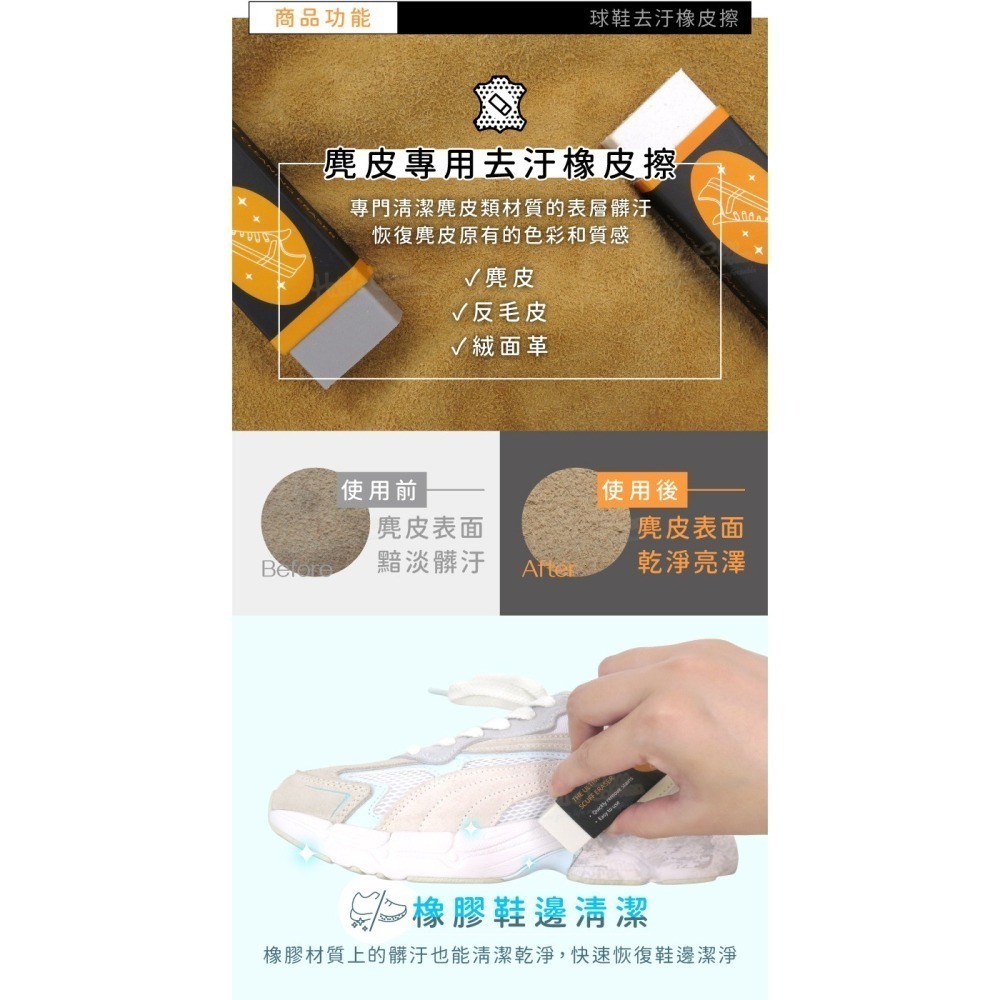 糊塗鞋匠 優質鞋材 K189 球鞋去汙橡皮擦 1塊 麂皮橡皮擦 反毛皮橡皮擦 橡皮鞋擦 鞋邊橡皮擦-細節圖4