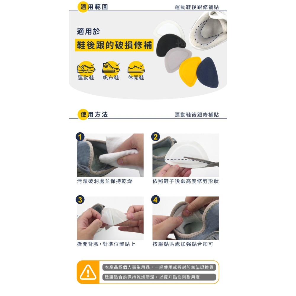 糊塗鞋匠 優質鞋材 G124 運動鞋後跟修補貼 1雙 運動鞋修補貼 補鞋貼 後跟貼 後跟修補貼-細節圖8