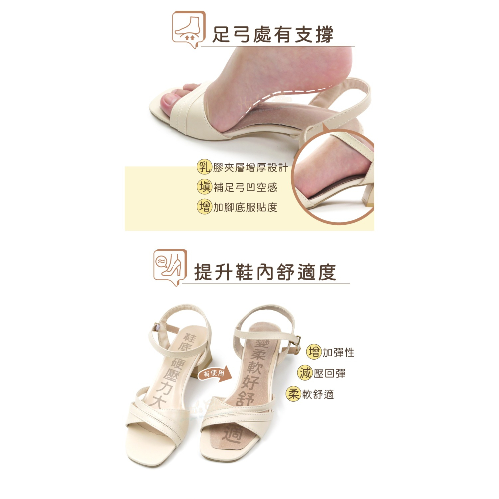 糊塗鞋匠 優質鞋材 C19 5mm乳膠豚皮自黏鞋墊 1雙 高跟鞋涼鞋鞋墊 豬皮七分墊 豬皮乳膠七分墊-細節圖5