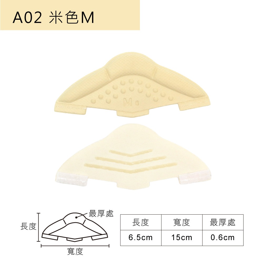 糊塗鞋匠 優質鞋材 F70 6mm靠墊式後跟貼 1雙 鞋後跟防磨貼 後跟立體保護套 後跟靠墊-規格圖9