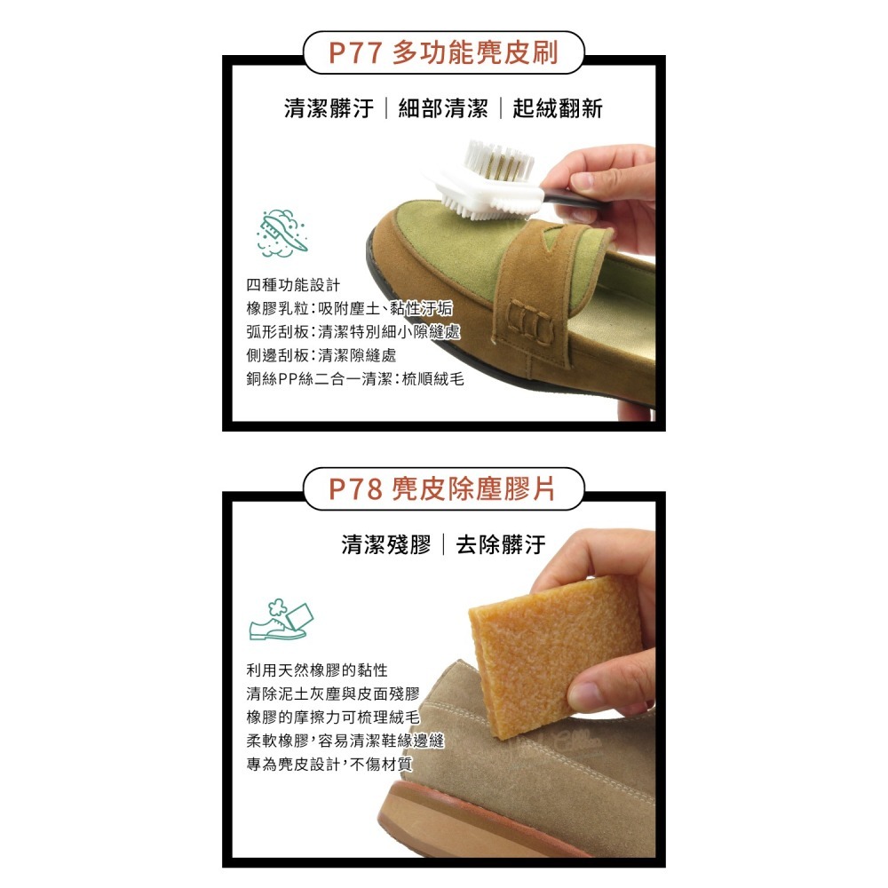 糊塗鞋匠 優質鞋材 V03 麂皮防水清潔經濟包 1組 麂皮刷 麂皮防霉清潔劑 麂皮橡膠刷-細節圖5