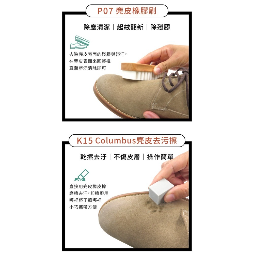 糊塗鞋匠 優質鞋材 V03 麂皮防水清潔經濟包 1組 麂皮刷 麂皮防霉清潔劑 麂皮橡膠刷-細節圖6