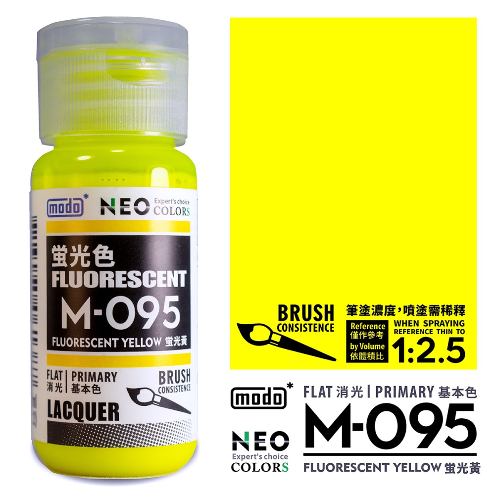 【modo摩多製造所】NEO 螢光色系套組/30ML/6色/模型漆｜官方賣場-細節圖7