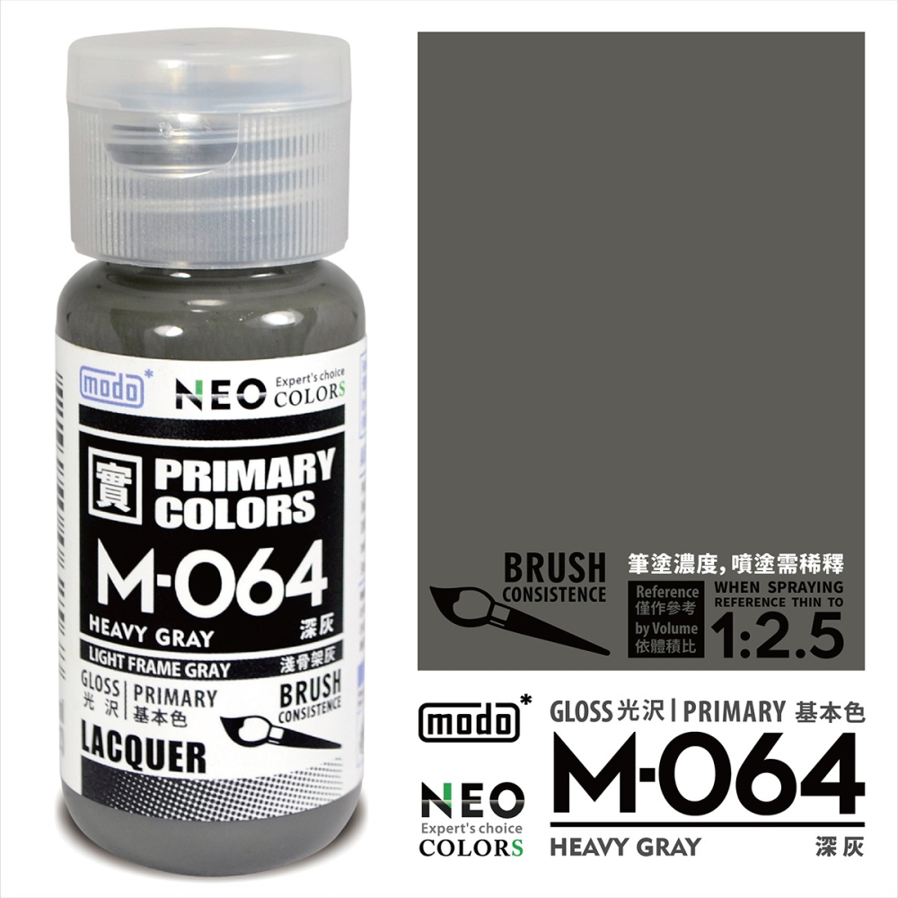 【modo摩多製造所】NEO 灰階套組/30ML/6色/模型漆｜官方賣場-細節圖6