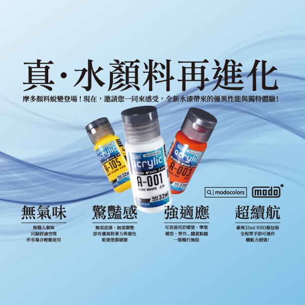 【modo摩多製造所】摩多水漆主題套組｜科幻風靈鋼彈套色/32ml/模型漆/水漆｜官方賣場-細節圖2