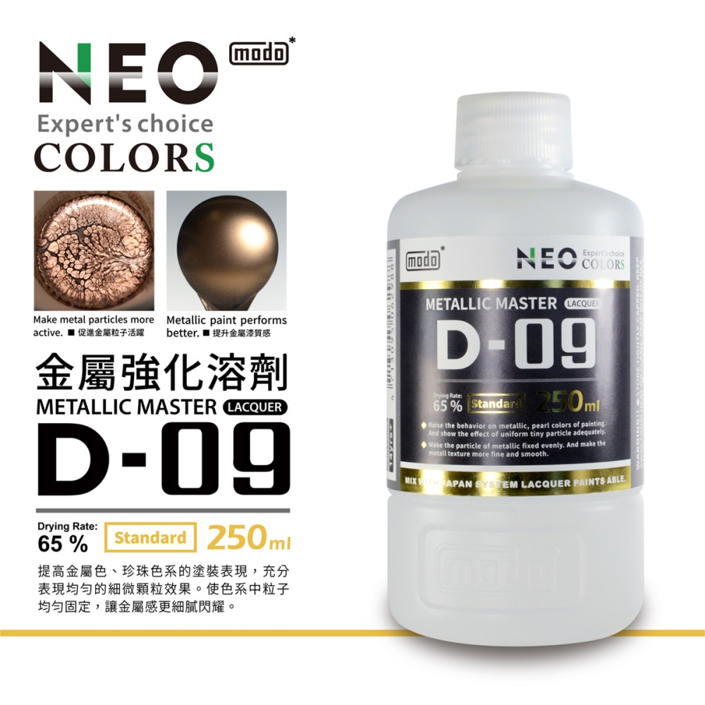 【modo摩多製造所】NEO D09 D-09 金屬強化溶劑/250ml｜官方賣場-細節圖2