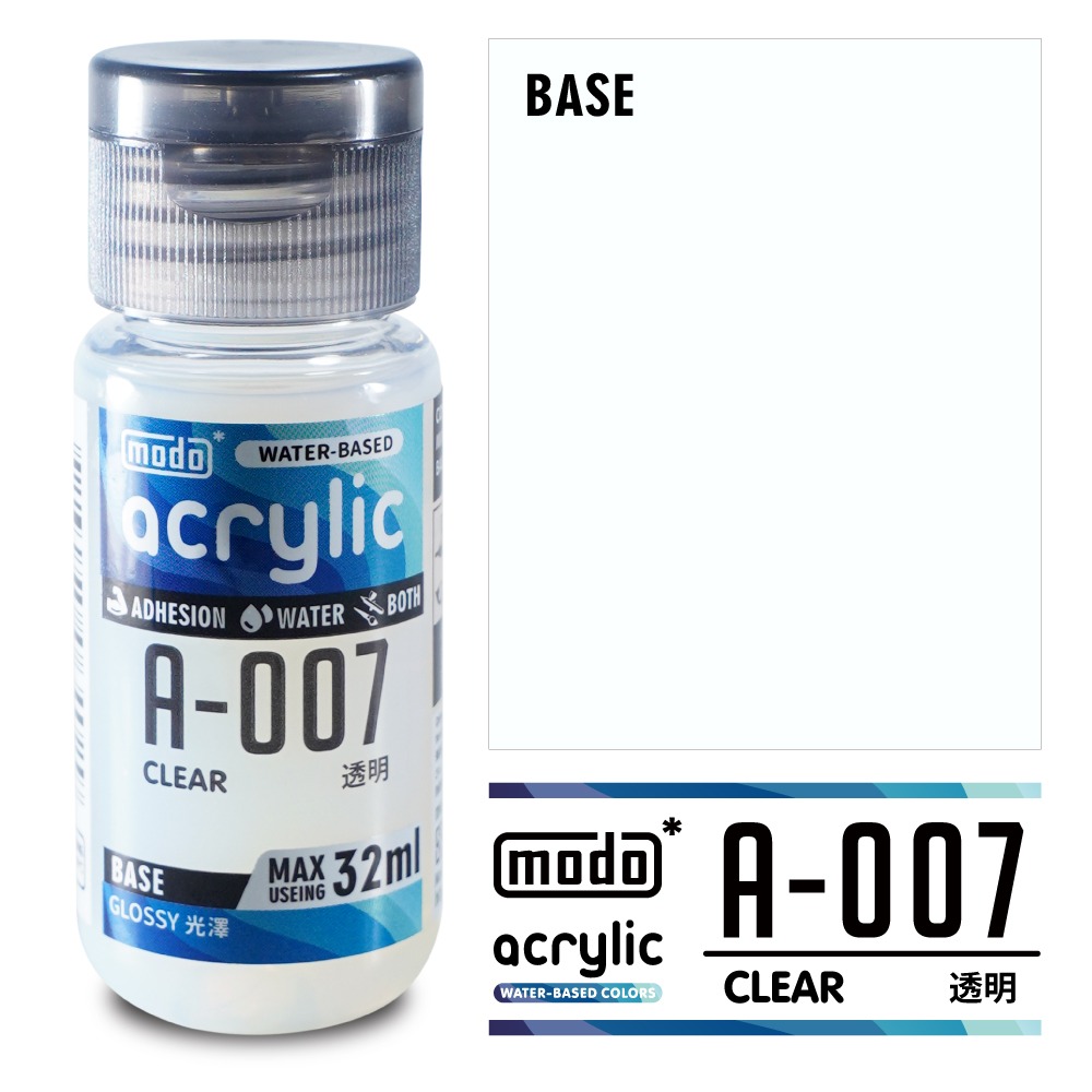 【modo摩多製造所】NEO水漆A007 A-007 透明/32ML/模型漆/水漆｜預購賣場｜官方賣場-細節圖2