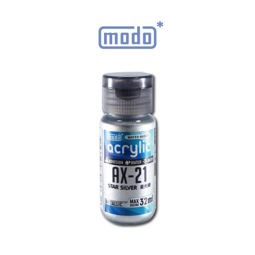 【modo摩多製造所】NEO金屬水漆AX21 AX-21 星光銀/32ML/模型漆/水漆｜預購賣場｜官方賣場