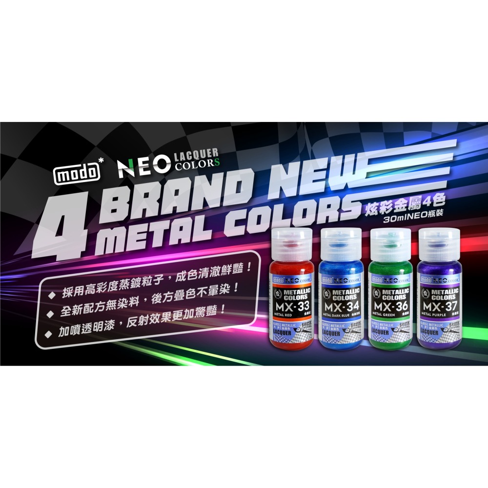 【modo摩多製造所】NEO炫彩金屬紫 MX-37 MX37 金屬紫/30ML/模型漆｜官方賣場-細節圖3