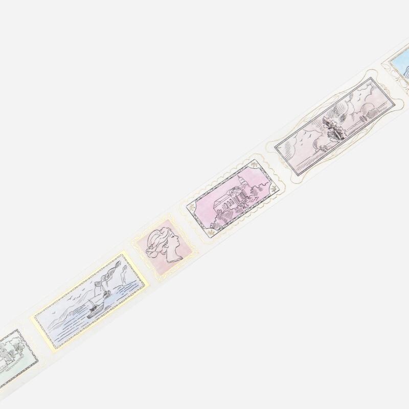 【莫莫日貨】2023 7月新品 日本進口 BGM 藝術之旅系列 燙金 金箔和紙膠帶 - 素描 SBG010-細節圖2
