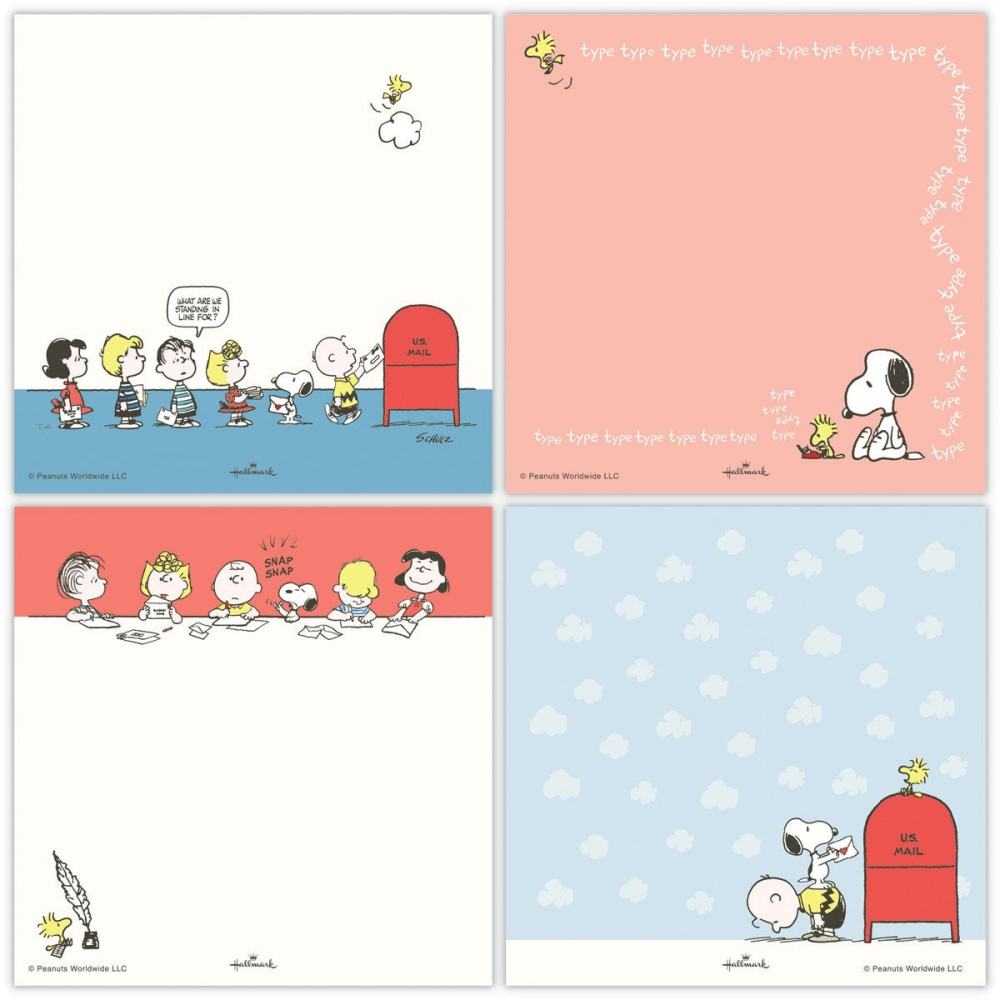 【莫莫日貨】2023 日本製 Hallmark 史努比 snoopy 4圖案 全彩便條紙 留言紙 memo (共3款)-細節圖3