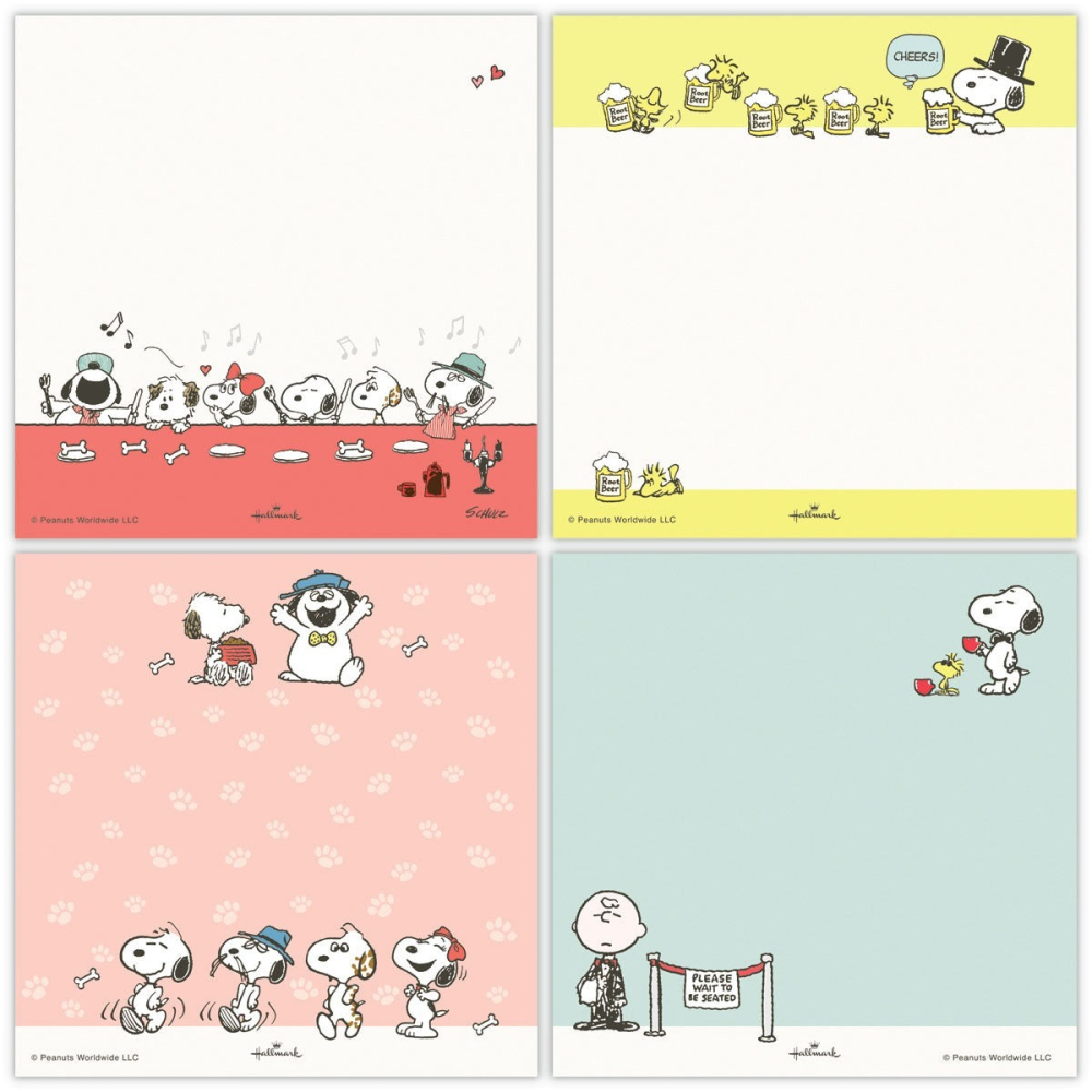 【莫莫日貨】2023 日本製 Hallmark 史努比 snoopy 4圖案 全彩便條紙 留言紙 memo (共3款)-細節圖5