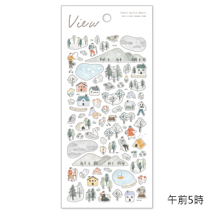 【莫莫日貨】2023 日本製 MIND WAVE 日程景色系列 PET材質 貼紙 (全6款)-細節圖7