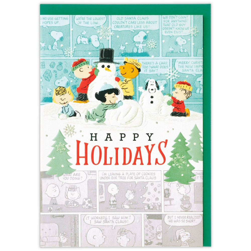 【莫莫日貨】hallmark 日本原裝進口 正版 史努比 Snoopy 燙金 聖誕卡 聖誕卡片 26963-細節圖2