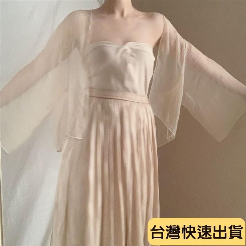 🔥麒麟優選🔥防曬衣女溫柔小僊女超薄外搭 開衫寬鬆短款雪紡小披肩35-65KG可選-細節圖7