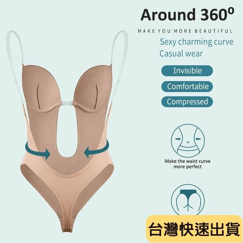 🔥麒麟優選🔥超好看连体衣 歐美跨境外貿Backless深V露背PlungeBodysuit連體衣Shapewear-細節圖4