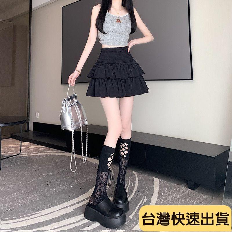 🔥麒麟優選🔥超好看半身裙 帶安全褲半身裙女夏季新款高腰顯瘦蛋糕裙芭蕾風蓬蓬裙百褶短裙子-細節圖4