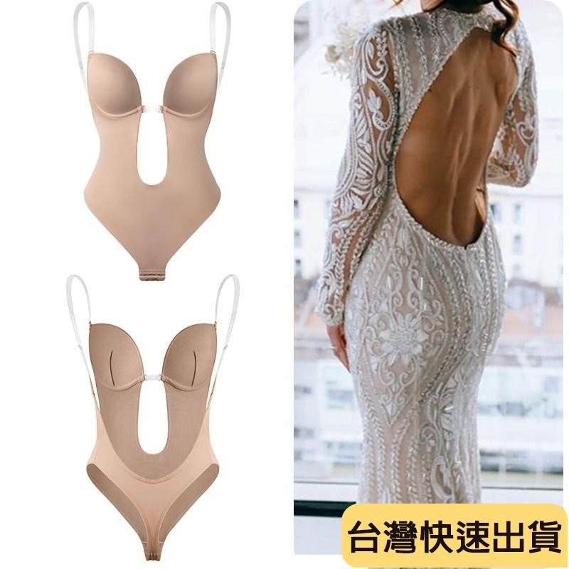 🔥麒麟優選🔥超好看连体衣 歐美跨境外貿Backless深V露背PlungeBodysuit連體衣Shapewear-細節圖9