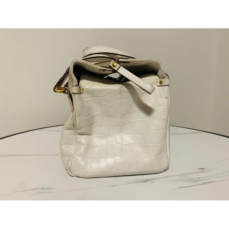 Kate Spade 全真皮 鱷魚皮紋路 手提包-細節圖4