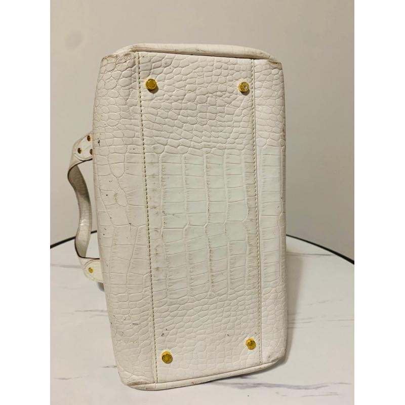 Kate Spade 全真皮 鱷魚皮紋路 手提包-細節圖6